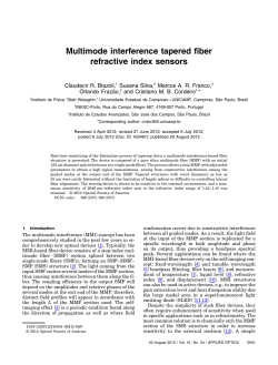 Multimode interference tapered fiber refractive index