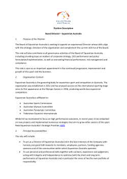 Position Description Board Director &ndash; Equestrian Australia 1