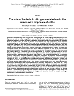The role of bacteria in nitrogen metabolism in the