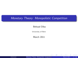 Monopolistic Competition