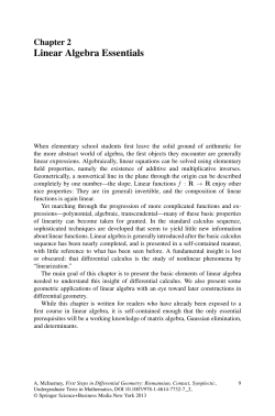 Linear Algebra Essentials