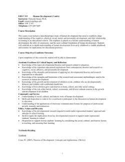 Course Outlines in Numerical Order