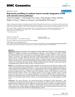 Expression profiling on soybean leaves reveals integration of ER