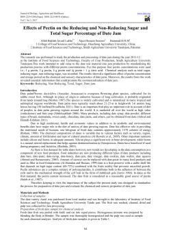 Effects of Pectin on the Reducing and Non