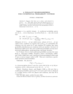a pleasant homeomorphism for conditional probability