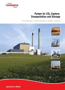 Pumps for CO2 Capture, Transportation and Storage