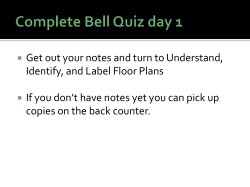 Get out your notes and turn to Understand, Identify, and Label Floor