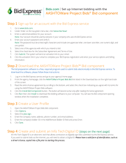 AASHTOWare Project Bids&reg; Bid component