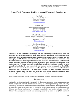 Low-Tech Coconut Shell Activated Charcoal Production