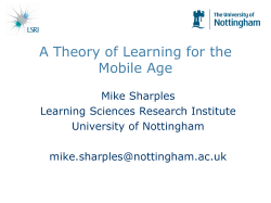 A Theory of Learning for the Mobile Age