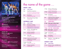 the name of the game - Trundle ABBA Festival
