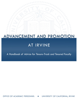 Advancement and Promotion Handbook - Academic Personnel