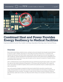 Combined Heat and Power Provides Energy Resiliency to Medical