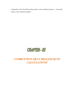 combustion heat release rate calculations