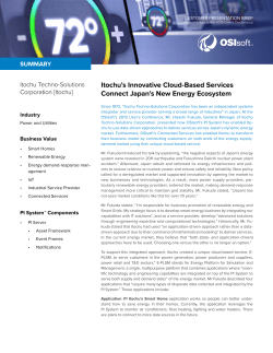 Itochu`s Innovative Cloud-Based Services Connect Japan`s