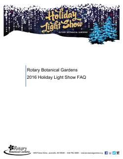 Rotary Botanical Gardens 2016 Holiday Light Show FAQ