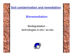 Soil contamination and remediation Bioremediation