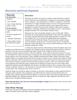 Hurricanes and Ocean Organisms