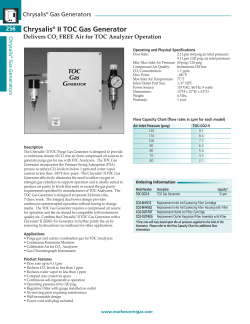 Chrysalis&reg; II TOC Gas Generator