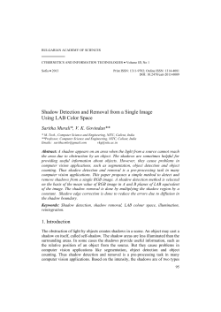 S. Murali, V. K. Govindan &ndash; Shadow Detection and Removal from a