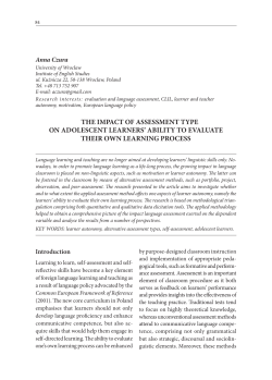 the impact of assessment type on adolescent learners` ability to