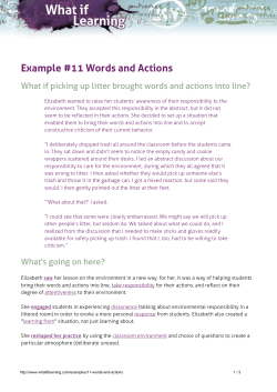 Example #11 Words and Actions