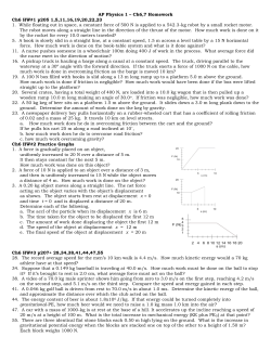 AP Physics * Chapters 5