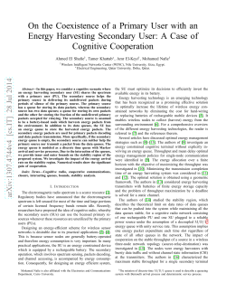 On the Coexistence of a Primary User with an Energy