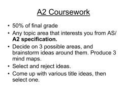 A2 Coursework - Llantwit Major School