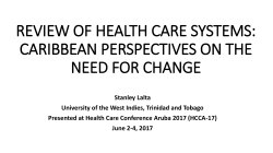 REVIEW OF HEALTH CARE SYSTEMS: CARIBBEAN