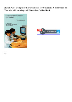 [Read PDF] Computer Environments for Children: A