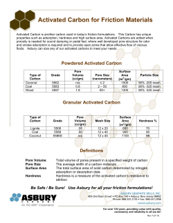 Activated Carbon for Friction Materials
