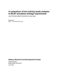 A comparison of two training needs analyses to RCAF simulation