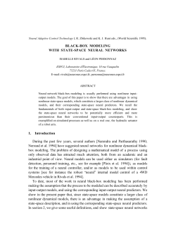 Black box modeling with state space neural networks