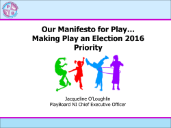 Our Manifesto for Play&hellip; Making Play an Election