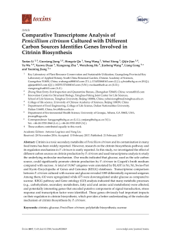Comparative Transcriptome Analysis of Penicillium citrinum