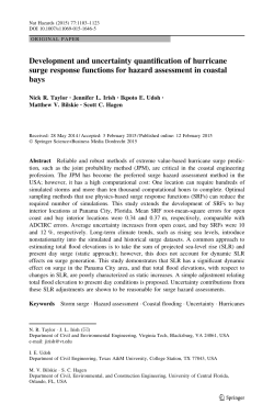 Development and uncertainty quantification of hurricane surge