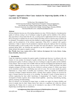 Cognitive Approach to Root Cause Analysis for Improving