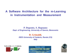 a software architecture for the m-learning in instrumentation