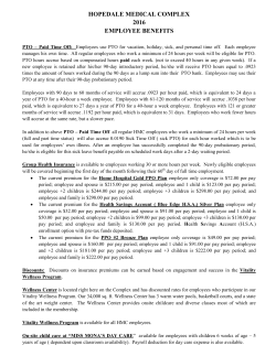 HOPEDALE MEDICAL COMPLEX 2016 EMPLOYEE BENEFITS