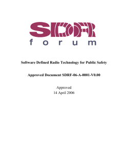 Software Defined Radio Technology for Public Safety