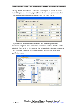 Finasia, a division of Taiwan Economic Journal