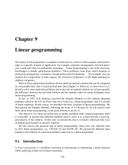 Chapter 9 Linear programming