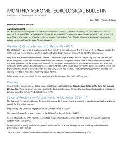 monthly agrometeorological bulletin