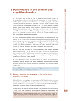 Chapter 5: Performance in the content and cognitive domains