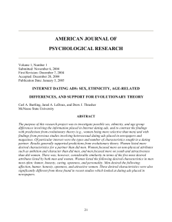 Internet Dating Ads - McNeese State University