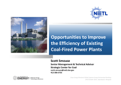 Opportunitities to Improve the Efficiency of Coal