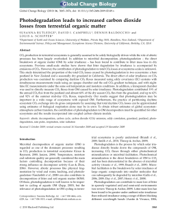 Photodegradation leads to increased carbon dioxide losses from