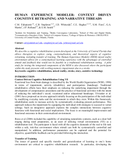 human experience modeler: context driven cognitive retraining and