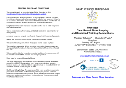 Dressage and Clear Round Show Jumping